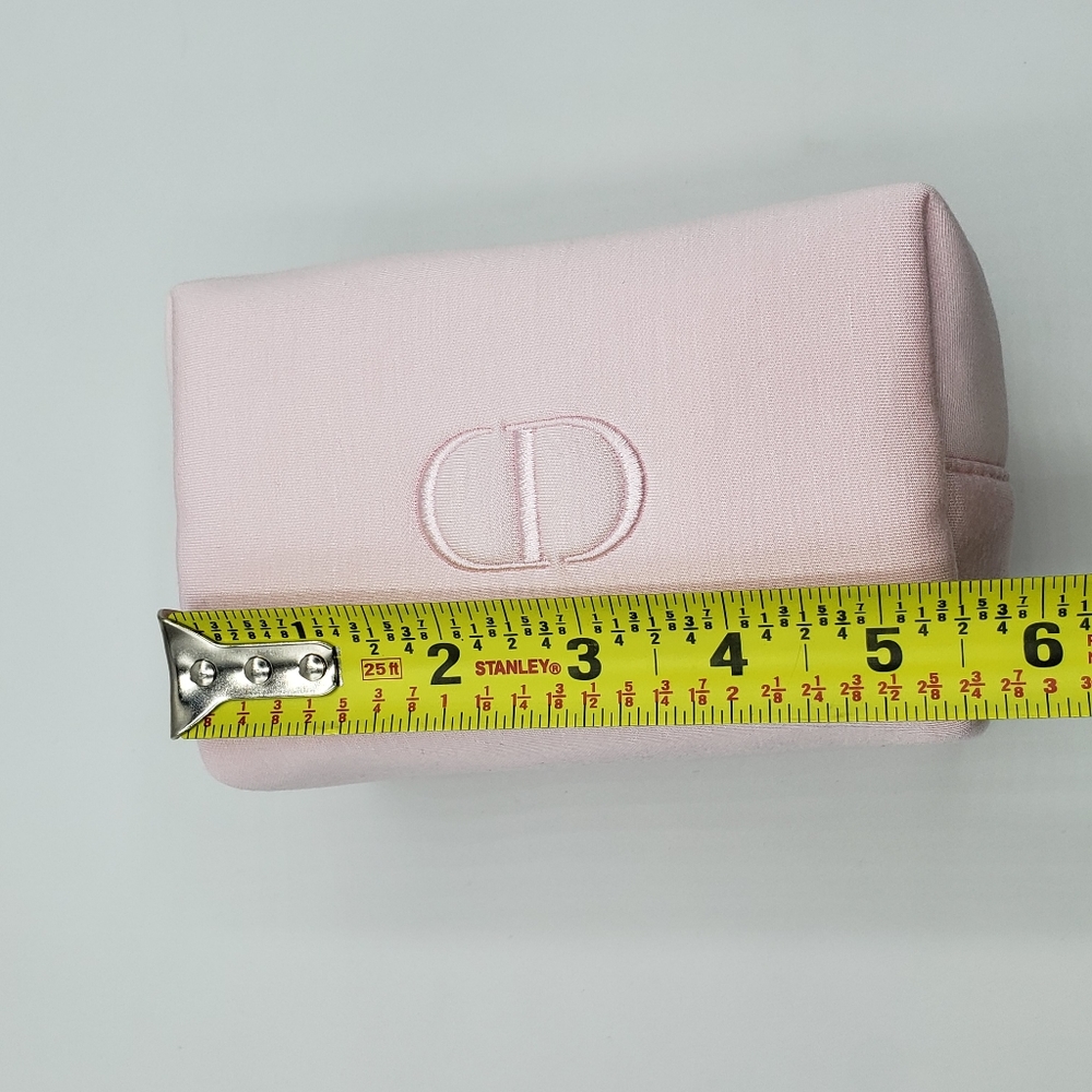 Dior CD Logo Pouch Cosmetic Bag Baby Pink - Picture 9 of 10